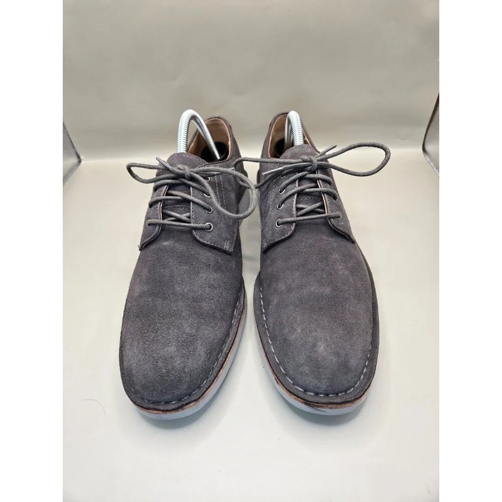 John Varvatos Star USA Oxfords Mens 7.5 Grey Suede Casual Wingtip Dress Sneakers